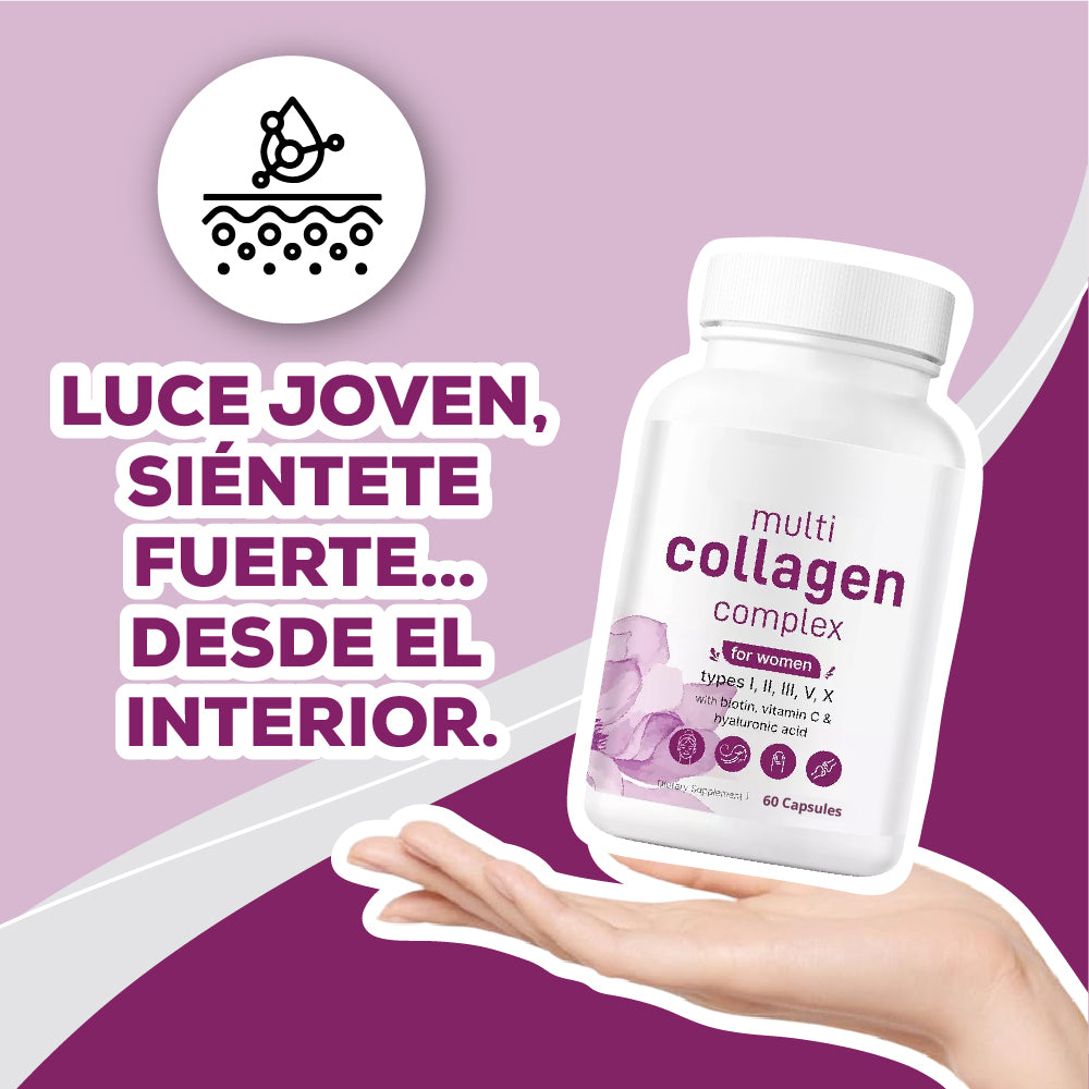 Complejo Multi Colágeno – 5 tipos de colágeno + vitaminas | Rejuvenece desde dentro