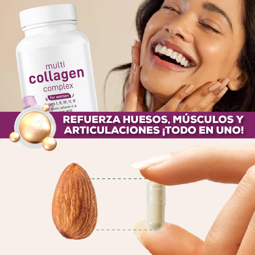 Complejo Multi Colágeno – 5 tipos de colágeno + vitaminas | Rejuvenece desde dentro